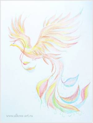 Рисуем Жар-птицу
