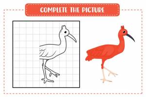 Завершите иллюстрацию с помощью образовательной игры ibis для детей
