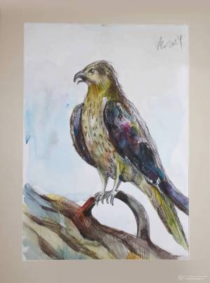 Картина «Коршун» Бумага, Акварель 2024 г