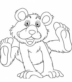 Раскраски мишка в цирке