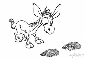 Раскраска буриданов осел психология термин сомнение иллюстрация фотообои