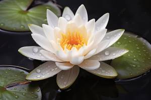 белая кувшинка плавающая поверх водяных листьев, цветок, капля воды, водяная ля фон картинки и Фото для й загрузки
