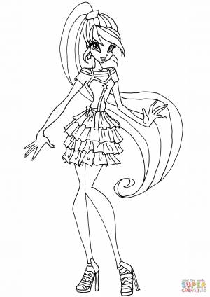 Раскраска Стелла из серии Гардения