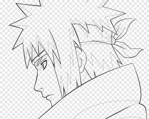Минато Намикадзе Наруто Узумаки Line art Какаши Хатаке Саске Учиха, Карандаш Фейст, угол, белый png