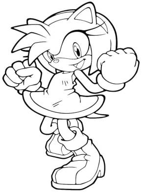 Online coloring pages Coloring Эми роуз Персонаж из игры, Download, sonic amy para colorir