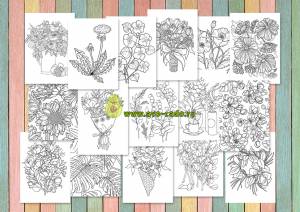 Цветы раскраски для детей и взрослых антистресс