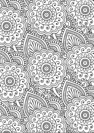 Раскраска антистресс Цветы сложные