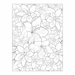 Раскраска цветы азалии