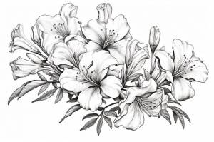 Раскраска цветы азалии