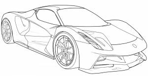 Раскраска Lotus Evija
