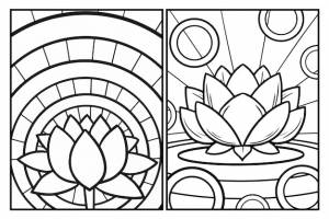 Раскраски цветок лотоса мультфильм