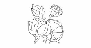 Раскраска Лотос для детей