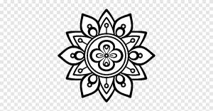 Рисунок Мандала Книжка-раскраска Живопись, китайский лотос, угол, белый png