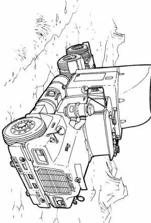 Грузовик Мак раскраска