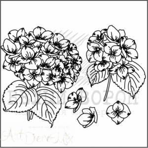 Штамп фотополимерный Гортензия