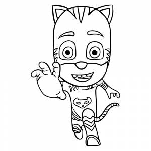 Раскраска Герои в масках Кэтбой