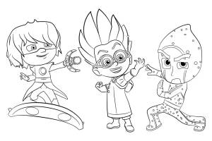 Раскраска Злодеи из Герои в масках