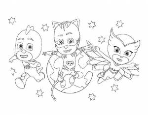 Раскраски Герои в масках