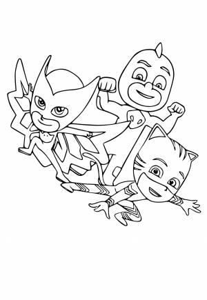 Раскраска Герои в Масках Персонажи