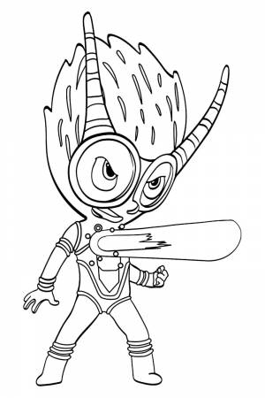 Раскраска Фаерфлай из Герои в масках