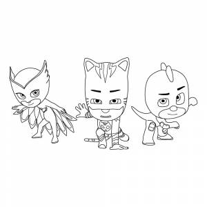 Раскраска Все герои в масках