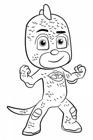 Раскраска Герои в масках Гекко