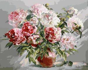 раскраски по номерам Белоснежка Пионы 50х40 см, цены на Мегамаркет