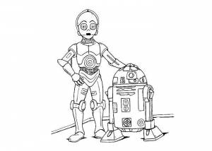 Раскраски Раскраска Дроиды звездные войны звездные войны