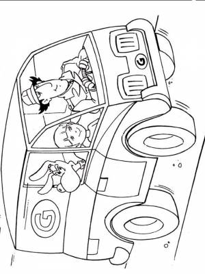 Раскраска Инспектор Гаджет  картинку для детей