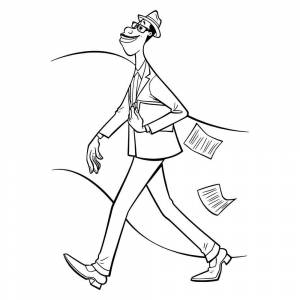 Раскраска Джазмен Джо Гарденер