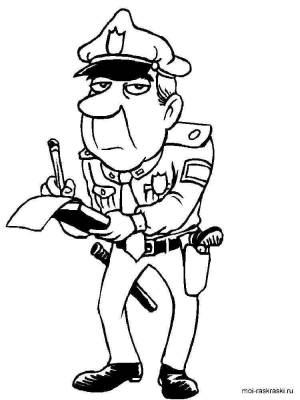 Раскраска Полиция