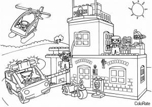 Раскраска Полицейский участок