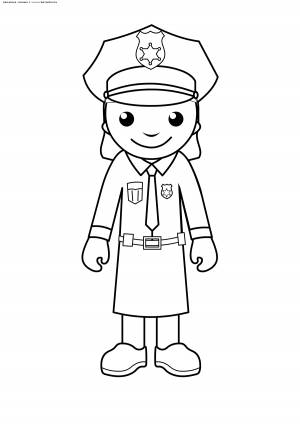Раскраска Полицейский