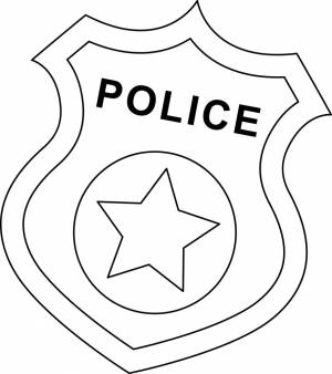 Раскраска Полицейский значок