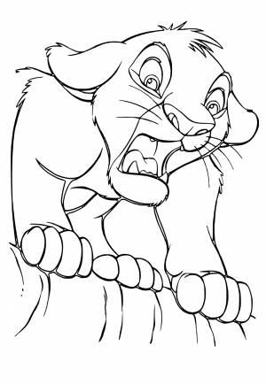 Раскраска Король Лев Крик