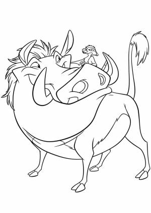 Раскраска Недовольство Тимона