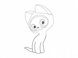 Раскраски Котенок по имени Гав