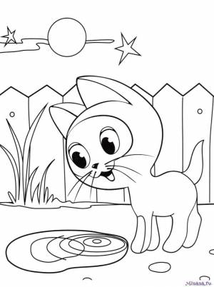 Раскраска Котенок Гав 4