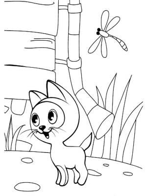 Раскраска Котенок Гав 2