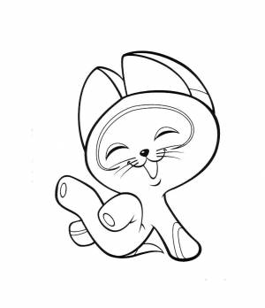 Раскраски Раскраска Котенок гав