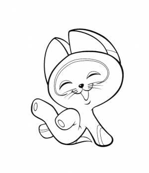 Раскраска котёнок Гав состав