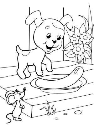 Раскраски Котенок Гав