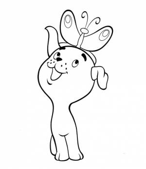 Раскраска котенок по имени Гав