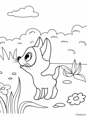 Раскраска Котенок Гав 5