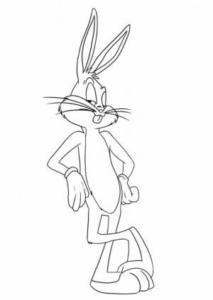 Раскраска Луни Тюнз Багз Банни