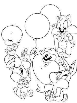 Раскраски Луни Тюнз   в формате