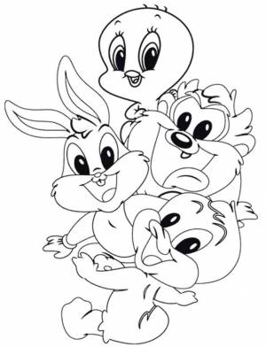 Cute Baby Looney Tunes Coloring Page