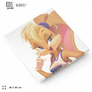 Картина Лола Банни, по мультсериалу Looney Tunes 35х35 см, холст с печатью на подрамнике, интерьерная, SilverPlane