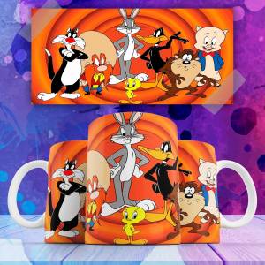 Кружка Луни Тюнз шоу The Looney Tunes Show Багз Банни Даффи Даг Таз Сильвестр Твити , на подарок с принтом 330 мл , КР167588