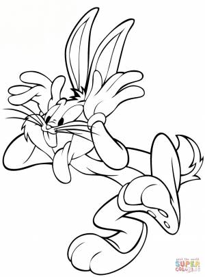 Раскраска Багс Банни дразнится